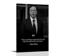 KUSDPKAJC Elon Musk Quote Póster Pintura Decorativa Lienzo Arte de Pared Salón Póster Dormitorio Pintura, Arte de Pared Impresión de Imagen Moderna Decoración de Habitación Familiar 20 x 30 Pulgadas