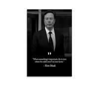 KUSDPKAJC Elon Musk Quote Poster Pintura Decorativa Lienzo Arte de Pared Salón Póster Dormitorio Pintura, Arte de Pared Impresión de Imagen Moderna Decoración de Habitación Familiar 30 x 45 cm