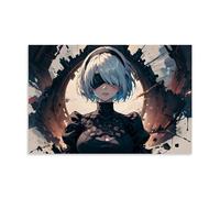 KUSDPKAJC Nier Automata Póster de Anime Pintura Decorativa Lienzo Arte de Pared Salón Póster Dormitorio Pintura, Arte de Pared Impresión de Imagen Moderna Decoración de Habitación Familiar 20 x 30