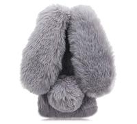 KUSEZJK Funda de Felpa para Xiaomi Mi 15T, Lindo Funda Protectora de Suave y Esponjosa, Anti-Choque Carcasa con Conejo Caja del Celular de TPU con Diamantes de Imitación de Moda