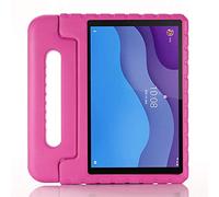 KUSEZJK Funda para Lenovo Tab M10 HD TB-X306X TB-X306F 10.1", Ligero y Super Protective Antichoque EVA Estuche Protector Diseñar Especialmente Manija Caso con Soporte para los Niños (Rosa roja)