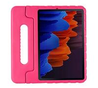 KUSEZJK Funda para Samsung Galaxy Tab S8 Plus 12.4 X800 X806, Ligero y Super Protective Antichoque EVA Estuche Protector Diseñar Especialmente Manija Caso con Soporte para los Niños (Rosa roja)