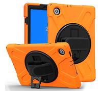 KUSEZJK Lenovo Tab M10 HD TB-X306X TB-X306F 10.1" Caso, Tres Capa Resistente Cuerpo Completo Funda Protectora con Soporte/Correa de Mano para Lenovo Tab M10 HD TB-X306X TB-X306F 10.1" (Naranja)
