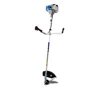 KUSHIMA 5228P-V23 Desbrozadora Gasolina Profesional 51,7cc, Motor 2 Tiempos, Corte Ø430mm Cabezal y Ø254mm Disco, Doble Empuñadura, Arnés, Arranque Fácil, 6,6kg