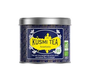 Kusmi Tea - Anastasia - Té Negro 100% Orgánico Con Bergamota y Limón - Sabor a Flor de Azahar - Earl Grey Emblemático - Hojas Sueltas - Lata de 100g - Aprox. 50 Tazas