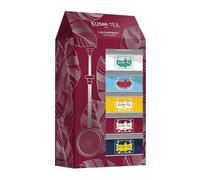 Kusmi Tea - Estuche Iconiques + pinza para té - Surtido de tés ecológicos - Idea de regalo para hombre y mujer - Té negro, té verde, té blanco e infusiones - 5 cajas de 25g