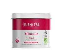 Kusmi Tea - Ritual Adelgazante - Té Orgánico - Té Adelgazante - Enriquecido con Extracto de Té Verde - Ayuda a Perder Peso - Fresa y Cereza - Lata de Té de 100g - Cantidad para aprox. 50 tazas