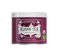 Kusmi Tea - Rooibos Vainilla - Té Rojo Orgánico - Infusión de Rooibos con sabor a vainilla - Tisana sin Teína - Disfrutar Caliente o con Hielo - Lata de Té de 100g - Cantidad para aprox. 50 tazas