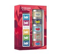 Kusmi Tea - Surtido de Té Negro para Regalo y Colador de Té - 100% Orgánico - Pack de Regalo para Mujer o Hombre - Earl Grey - 5 Sabores Icónicos - Hojas Sueltas - 5 Latas de 25 g