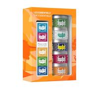 Kusmi Tea - Surtido de Té para Regalo y Colador de Té - Juego de Cesta de Té 100% Orgánico - Té Verde, Té Negro, Infusiones Frías - Sabores Icónicos - Hojas Sueltas de Té, 5 Latas de 25 g