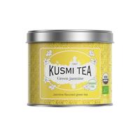 Kusmi Tea - Té Verde Jazmín - 100% Orgánico - Mezcla de Té Verde con Jazmín - Disfrutar Caliente o con Hielo - Hojas Sueltas - Lata de 100g - Cantidad para aprox. 50 tazas