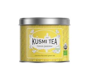 Kusmi Tea - Té Verde Jazmín - 100% Orgánico - Mezcla de Té Verde con Jazmín - Disfrutar Caliente o con Hielo - Hojas Sueltas - Lata de 100g - Cantidad para aprox. 50 tazas