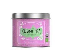 Kusmi Tea - Té Verde Rosa Orgánico - Mezcla Con Aromas Naturales de Rosa - Hojas Sueltas en Lata de 100g - Para Aprox. 50 Tazas