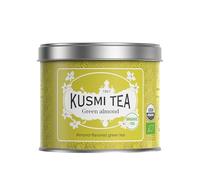 Kusmi Tea - Verde Almendra - Té 100% Orgánico - Mezcla de Té-Verde con Sabor a Almendra - Hojas Sueltas - Lata de 100g - Cantidad para aprox. 50 tazas