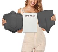 KUSMOO Moldeador lumbar de espuma plana para postoperatoria, soporte abdominal, color negro, para liposucción