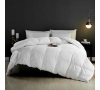 KUSNUG Edredón de Plumón Cama 180 Mezcla de Algodón Egipcio, 100% Puro Plumón y Plumas Edredon Nordico para 4 Estaciones, Edredones Natural de Calor Medio Certificado Oeko-Tex y RDS, Duvet 240x260 cm