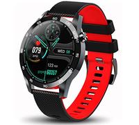 KuSONG Smartwatch Reloj Inteligente Hombre Mujer Pulsera Actividad Inteligente con Pulsómetro Monitors de Sueño Caloría Notificación Smart Watch para Android iOS (rojo)