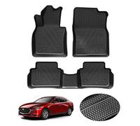 KUST Alfombrillas para Mazda 3 2019-2024 2025 (Solo FWD), revestimientos de Piso para Todo Tipo de Clima, Alfombrillas de TPE para Mazda 3, Accesorios de Primera y Segunda Fila, Antideslizantes
