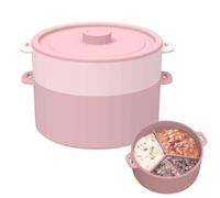 Kustimantu al vapor microondas - Doble capa antiadherente plegable - Cuenco al horno para verduras y microondas - para freidora de aire refrigerador para alimentos para bebé pasta