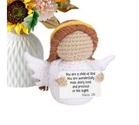 Kustimantu Amigurumi Emocional Apoyo Afectivo | Ángel Motivante Decorativo,Decoración Hogar Y Oficina - Accesorios Inspiradores para Cumpleaños, Regalos Profesores - Creativo de Lana