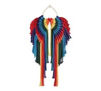 Kustimantu Angel Wings Macrame, Macrame Angel Wings | Long Borla Macrame Angel Wings Tapestry - Boho Wall Art Cotton Cuerda Decoracion Exquisita para el salón, boda