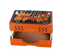Kustimantu Barbacoa de camping portátil, barbacoa de mesa de acero inoxidable con carbón de leña | Barbacoa portátil de acero inoxidable para 1 a 3 personas - Parrilla de cocina al aire libre para
