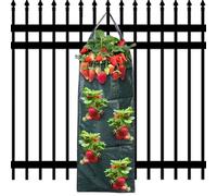 Kustimantu Bolsas de plantación - Bolsas transpirables para plantas de tela con 8 agujeros | Ahorro de espacio vertical de 8 agujeros bolsas con ventilación para vallas, jardinería en exteriores