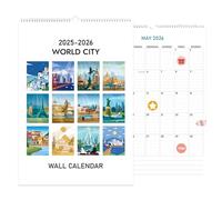 Kustimantu Calendario de pared, planificador mensual con vista semanal, planificación decorativa con presentación clara y motivos modernos para apartamento, dormitorio, oficina y cocina