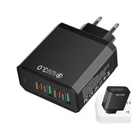 Kustimantu Cargador para Viajes por Europa | Adaptador Europeo con 2 USB Y 2 PD | Cargador Rápido 4 En 1 para Móviles para Viajes Hoteles Estudios En El Extranjero Negocios Aeropuertos