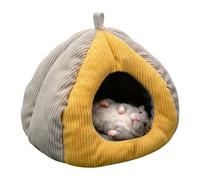 Kustimantu - Caverna de peluche para invierno, semifirme - Caverna de peluche grueso para hámster y erizo, para Chinchilla Hurón ratón pájaro pequeña raza casa dormitorio