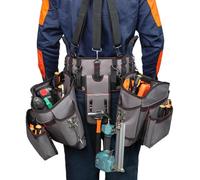 Kustimantu Cinturón Portaherramientas | Chaleco Portaherramientas Resistente Con Suspensores | Chaleco Organizador Ajustable Para Trabajos De Electricista Carpintería Construcción Jardinería