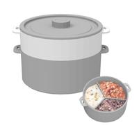 Kustimantu Cocido-Vapor Microondas - Silicona Termoresistente Antiadherente | Cuenco Cocido Vapor para Verduras Microondas | Para Freidora de Aire Refrigerador Alimentos Bebé Pasta Preparación