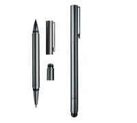 Kustimantu Combo de bolígrafo y lápiz, combo de lápiz de bolígrafo | Pen multifunción de 0.5 mm de doble cabeza,Fine Point 2 en 1, tinta negra de escritura suave, papelería de metal estética para