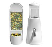 Kustimantu Comedero automático para hámster, juego de dispensador de agua y alimento - Accesorios para jaula y comedero para hámsters enanos, jerbos, chinchilla y conejo