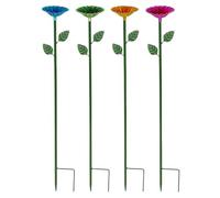 Kustimantu Comedero para abejas para exteriores, estación de riego de abejas, 4 alimentadores de polinizadores, suministro de líquido para apicultura de colores atractivos para comisiones educativas