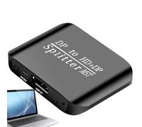 Kustimantu Conmutador - Adaptador de 2 vías 4K, Distribuidor de Monitor con Pantalla Dividida para Dos Pantallas - para PC portátil y presentaciones en la Oficina en casa
