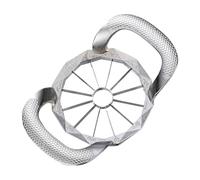Kustimantu - Cortador de pelo de acero inoxidable - Corte de pera compacto | Rebanadora multifunción para manzanas fresas y peras - Corte en 12 piezas con vaciado de núcleo sin herramientas