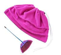 Kustimantu Cubierta de escoba para barrer, paño de limpieza reutilizable para barrer y limpiar | Microfibra ajustada multifuncional herramienta de limpieza en seco húmedo para el hogar, azulejos