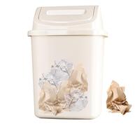 Kustimantu Cubo de basura con tapa de columpio, caja de basura pequeña con tapa swing, 3,17 galones de basura tapa de can, Bandeja de basura de papel de desecho para el lugar de trabajo, sala