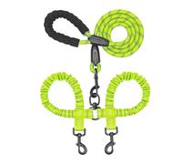 Kustimantu - Cuerda de entrenamiento para perros pequeños - Doble Puppy Walking Plomo - Rotación Traine de pie Plomo Pet Shock Absorbiendo elástico