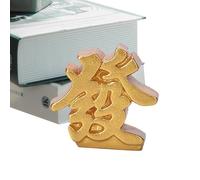 Kustimantu Decoraciones de Año Nuevo Chino, Figuras Coleccionables - Lucky Golden Red Sculpture - Resin Craft Wealth Prosperity Figura coleccionable para negocios en casa