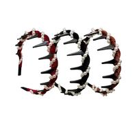 Kustimantu Diademas para el pelo dentadas, diadema vintage de perlas sintéticas de corte alto, accesorios para el pelo, diadema para hija, novia, hermana, esposa y más