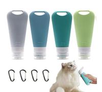Kustimantu Dispensador de agua para mascotas, contenedor para mascotas - Botellas de acondicionador de silicona Vacío - Equipos de camping al aire libre, necesidades de cachorros