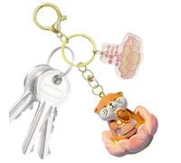 Kustimantu durante la figura de acción, colgante de llavero animal | Good Luck Doll Kearchain Charm,Decoración de joyería versátil para teléfonos móviles, mochila, bolsos, llaves de coche, 3, Se