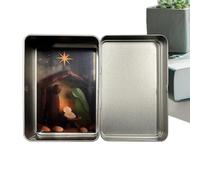 Kustimantu Escena de Natividad, Figuras Religiosas de de Mar y Madera - Guardería de la Sagrada Familia con de Hierro, para Casa Oficina Salón Estantería Chimenea Fiestas