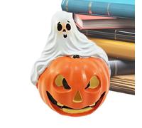 Kustimantu Estatuilla Fantasma Halloween | Figura Tenebrosa de Fantasma y Calabaza,de Exhibición para Escritorio, Centro de Mesa, Entrada, Estanterías y Librerías