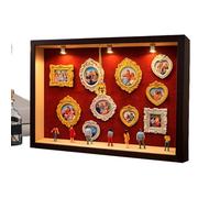 Kustimantu - Estuche de decoración de colección con luz para el hogar | Miniatura Museo Kit con personajes | para dormitorio, cumpleaños, Navidad, estante de salón