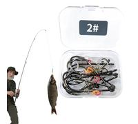 Kustimantu Ganchos de pesca de agua salada, Ganchos fijos de camarón vivo | Ganchos de pesca de cuña de agua salada | Herramienta de pescador reutilizable, Accesorios de pescado portátiles con caja