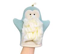Kustimantu Guantes de exfoliación corporal, exfoliador de manopla de ducha - Lindos guantes de matorral de mano - Puffle de ducha, accesorios de baño, esponja de loofah, toalla de espuma