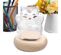 Kustimantu Hucha de cristal para monedas - Hucha portátil - Hucha en forma de animal para todas las edades